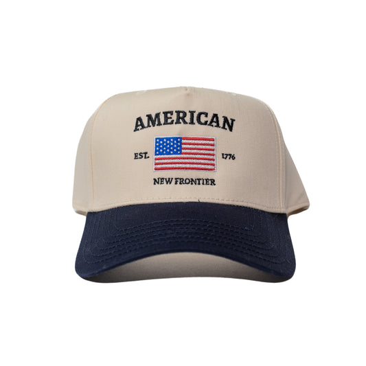 American Hat ( Navy & Natural )