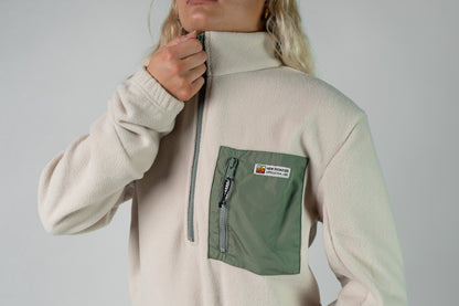 Women's Pullover - Deep Zip (Cream)