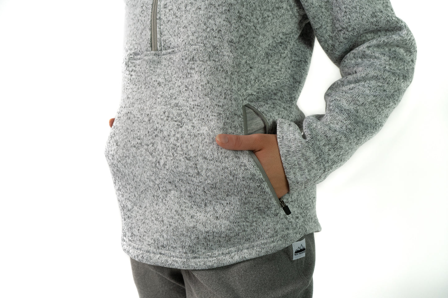 Women's Premium 1/4 Zip Pullover (Ash)