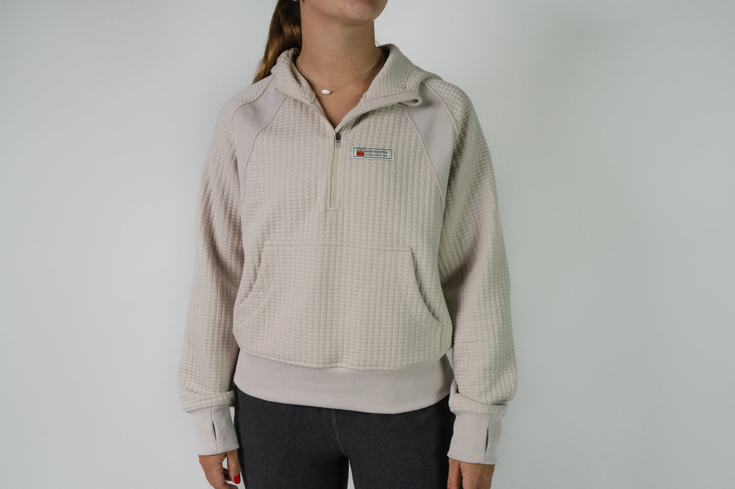 Women's Waffle Tech Hoodie (Stone)