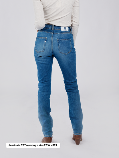 Women's Straight Recycled Jean - Authentic Blue