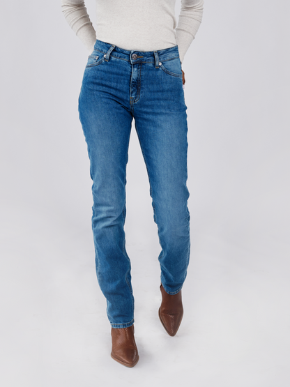 Women's Straight Recycled Jean - Authentic Blue