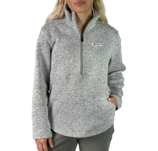 Women's Premium 1/4 Zip Pullover (Ash)